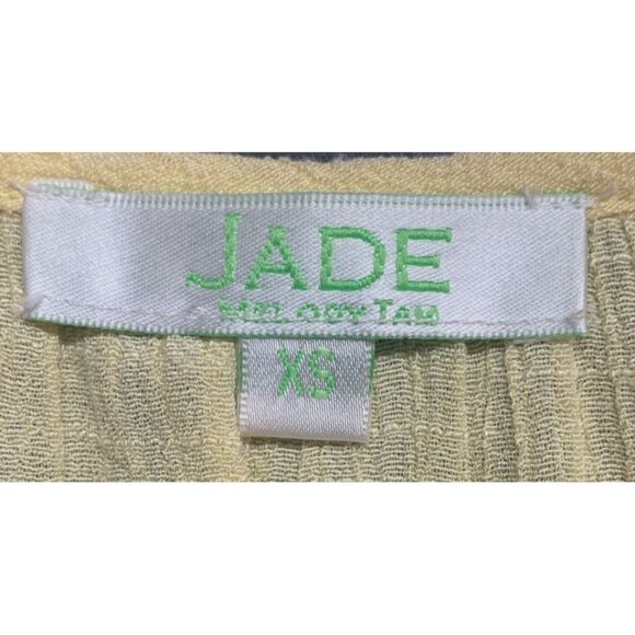 Jade Melody Tam Yellow Boho 3/4 Sleeve Tunic Top XS - Picture 2 of 7